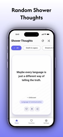 Thought Of The Day: Daily Deep iPhone screenshot