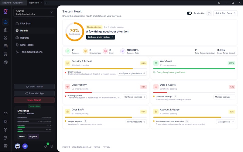 Cloudgate Hub screenshot