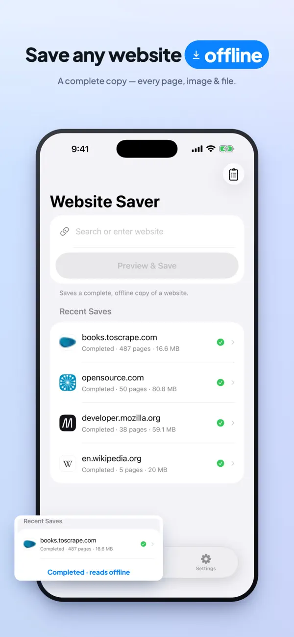 #1. Website Saver & Offline Viewer (iOS) 게시자: Sheenu Jain