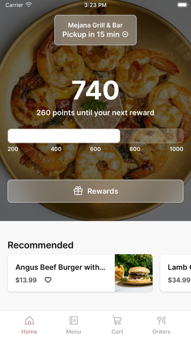 Mejana Grill & Bar app screenshot