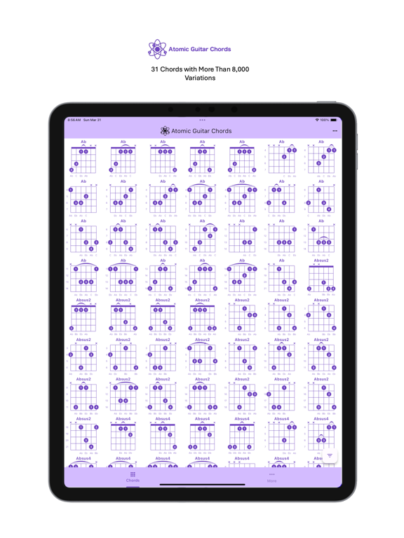 Atomic Guitar Chords iPad screenshot 1 - Music app