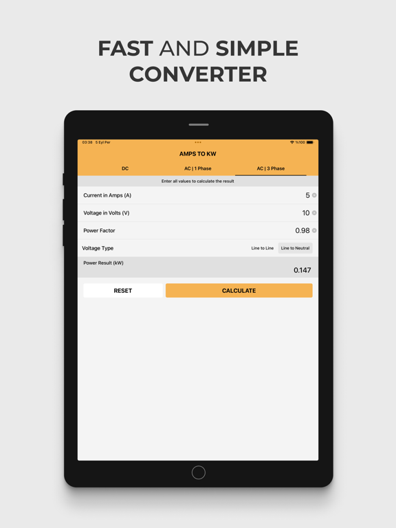 Screenshot #4 pour Kva Calculator Amps, Kw, Kva