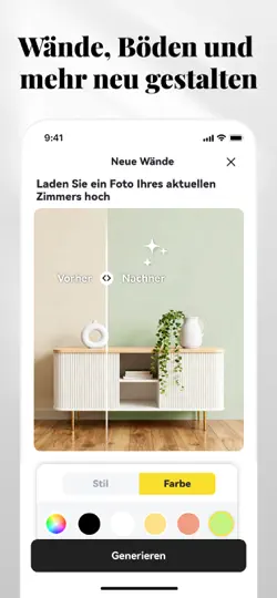 Screenshot von KI - Wohnungsdesign, DecAI® auf dem iPhone 5