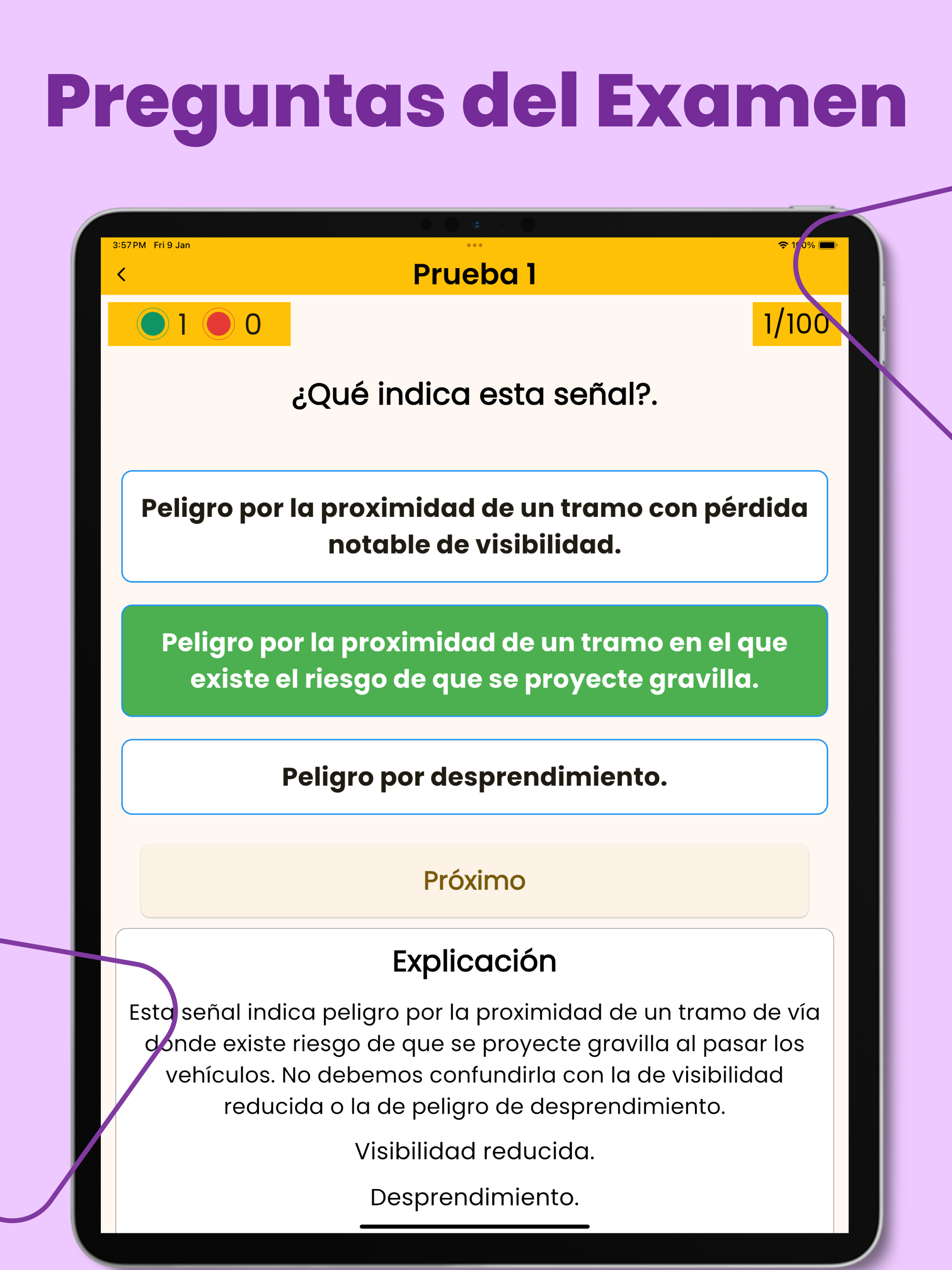 Test de Conducir practica