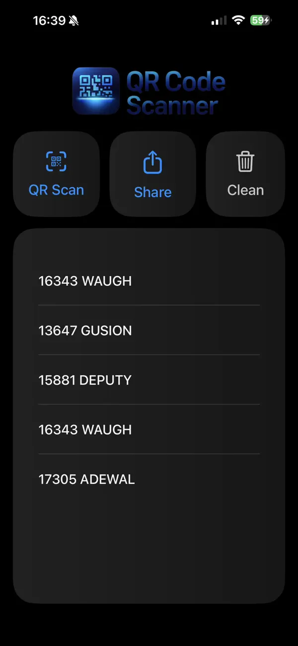 Screenshot #2 pour QR Code Scanner & Share