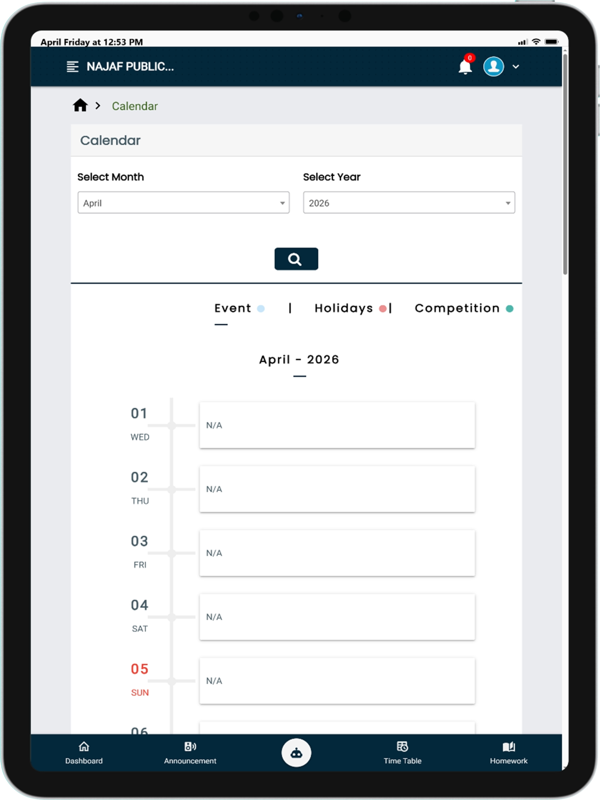 NAJAF PUBLIC SCHOOL screenshot 9