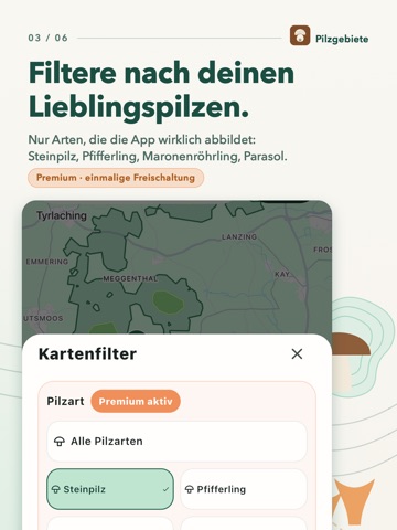 Pilzgebiete – Pilze finden iPad screenshot 3