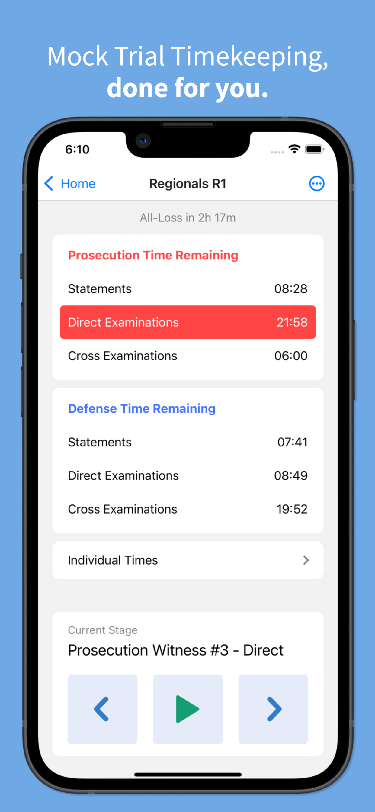 Mock Trial Timekeeper