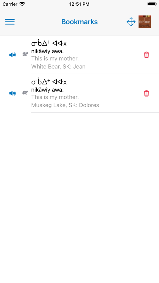 #5. Plains Cree Conversation (iOS) Podle: Marie-Odile Junker