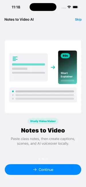 Notes to Video AI screenshot 2