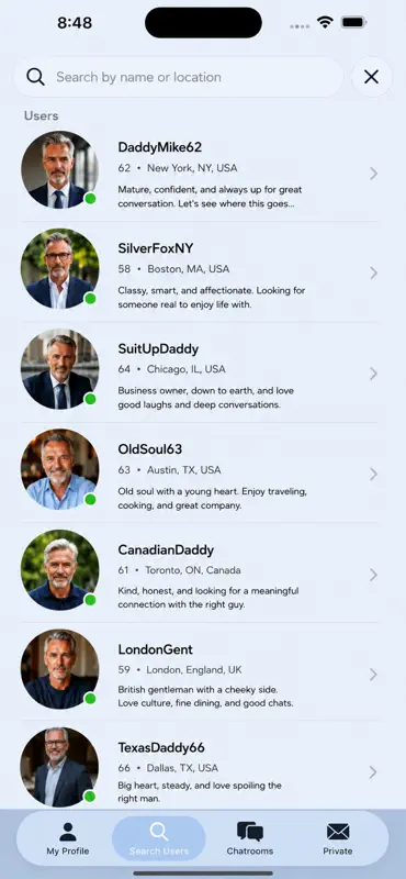 Gay Older Men Chat screenshot 8 of 10