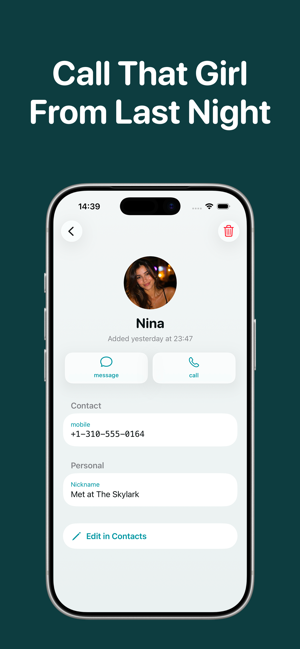 Recent Contacts Timeline Screenshot