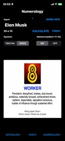 Numerology screenshot