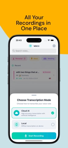 Voco - AI Voice Notes Screenshot 2 of 5