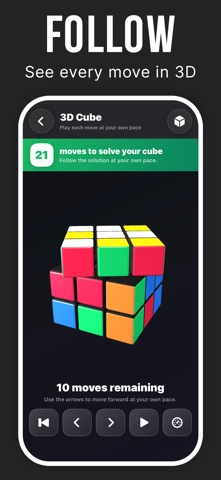 Capture d’écran 3 — CubeFlow - Cube Solver — iPhone