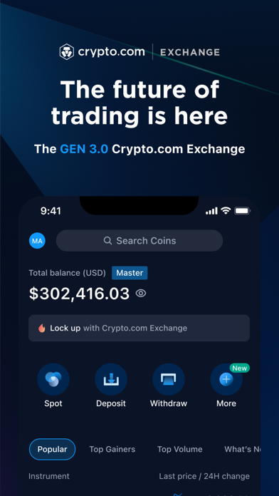 Crypto.com Exchange screenshot