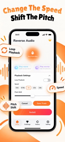 Reverse Audio: Voice Recorder screenshot 4