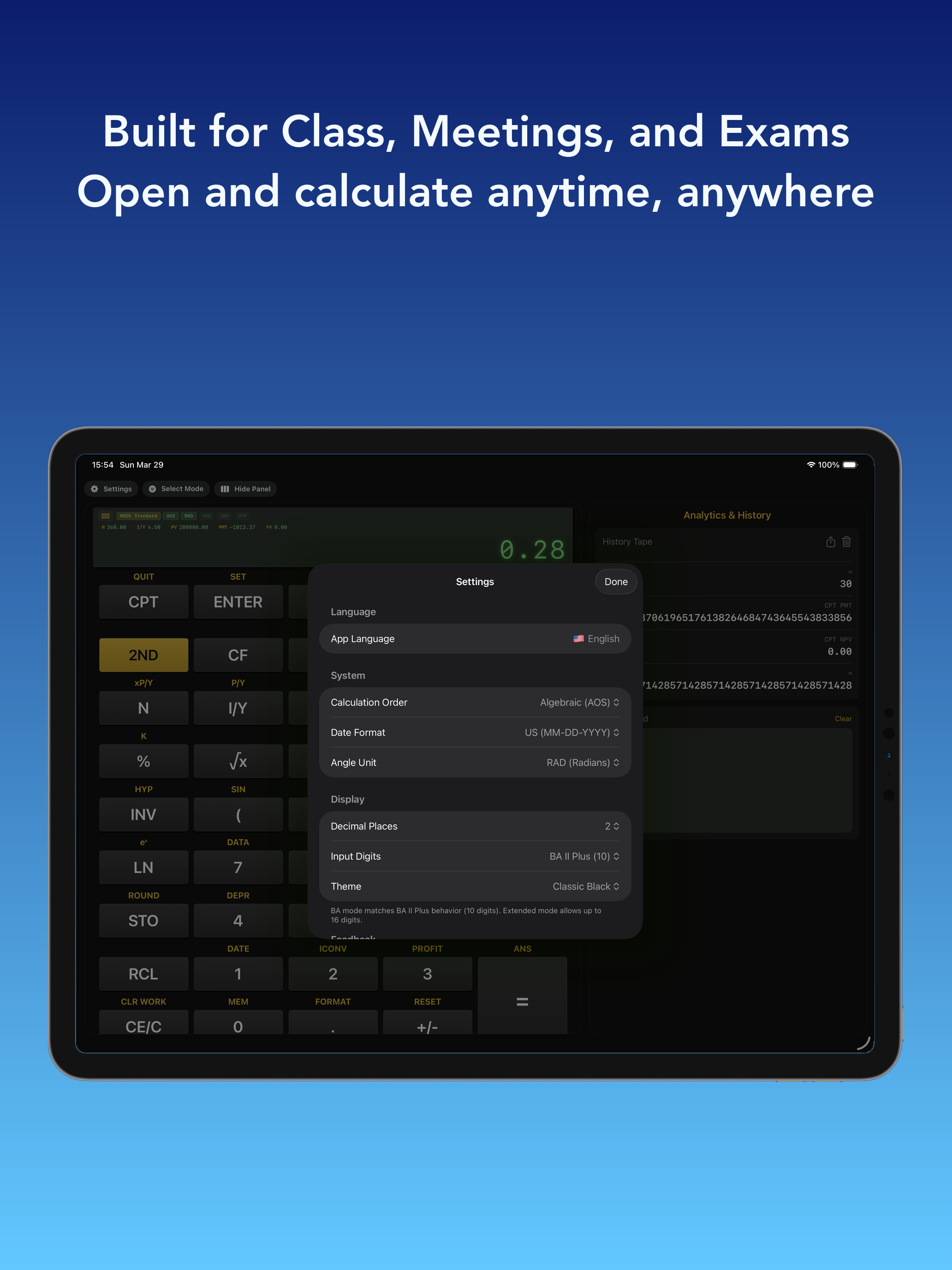 Financial Calculator & TVM