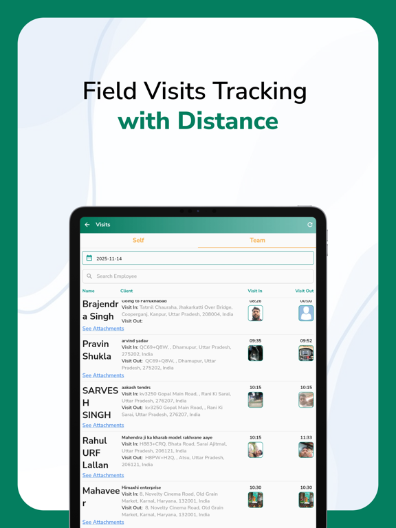 ubiAttendance iPad screenshot 4 - Productivity app