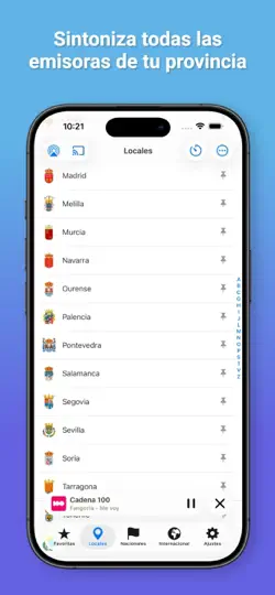 Captura de pantalla de Radio FM: Escucha En Directo en iPhone 4