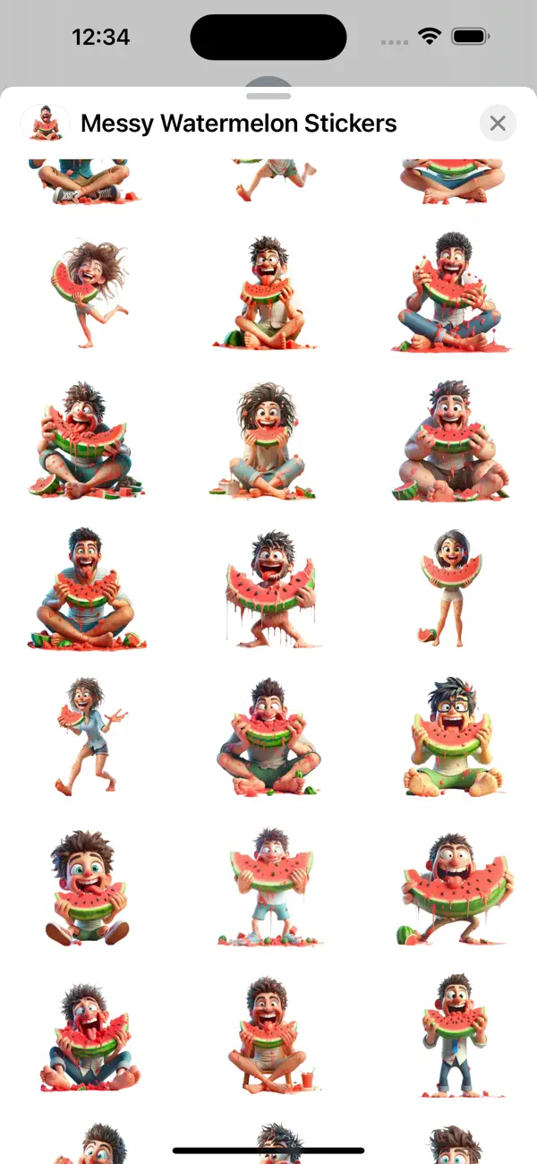 Screenshot #2 pour Messy Watermelon Stickers
