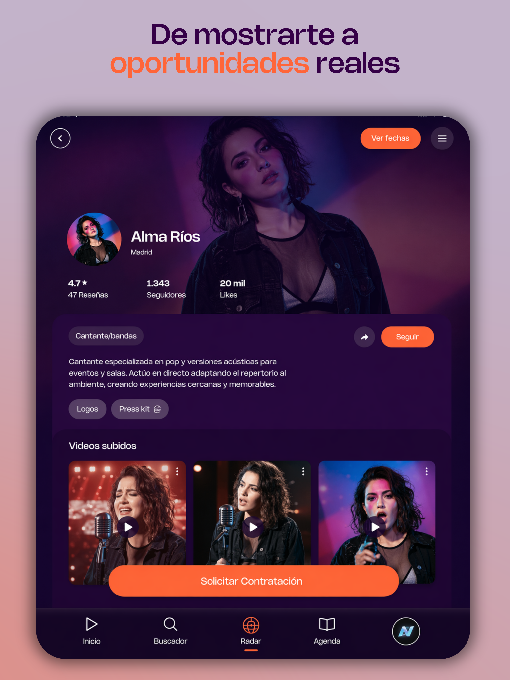 Veomi - Talento y eventos