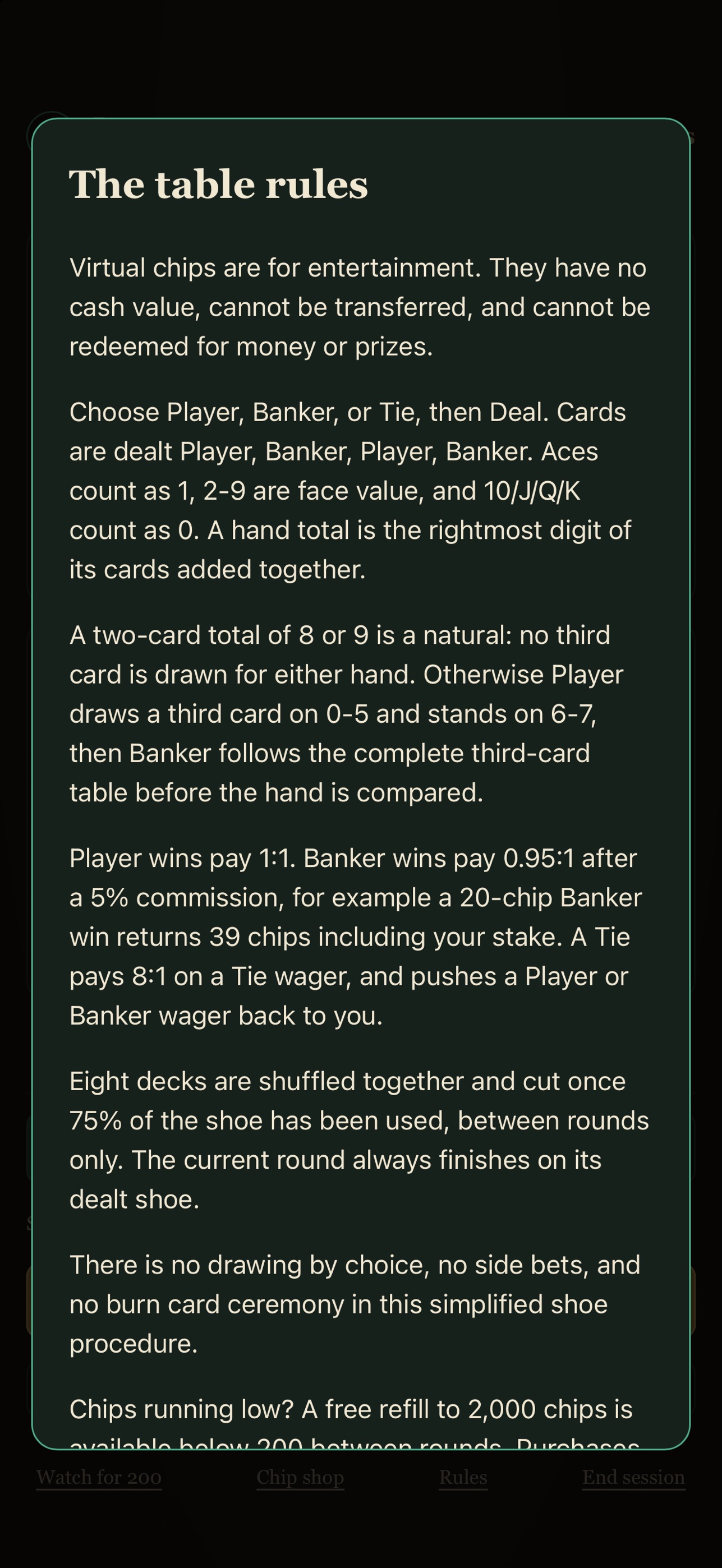 Screenshot 4 of Baccarat House