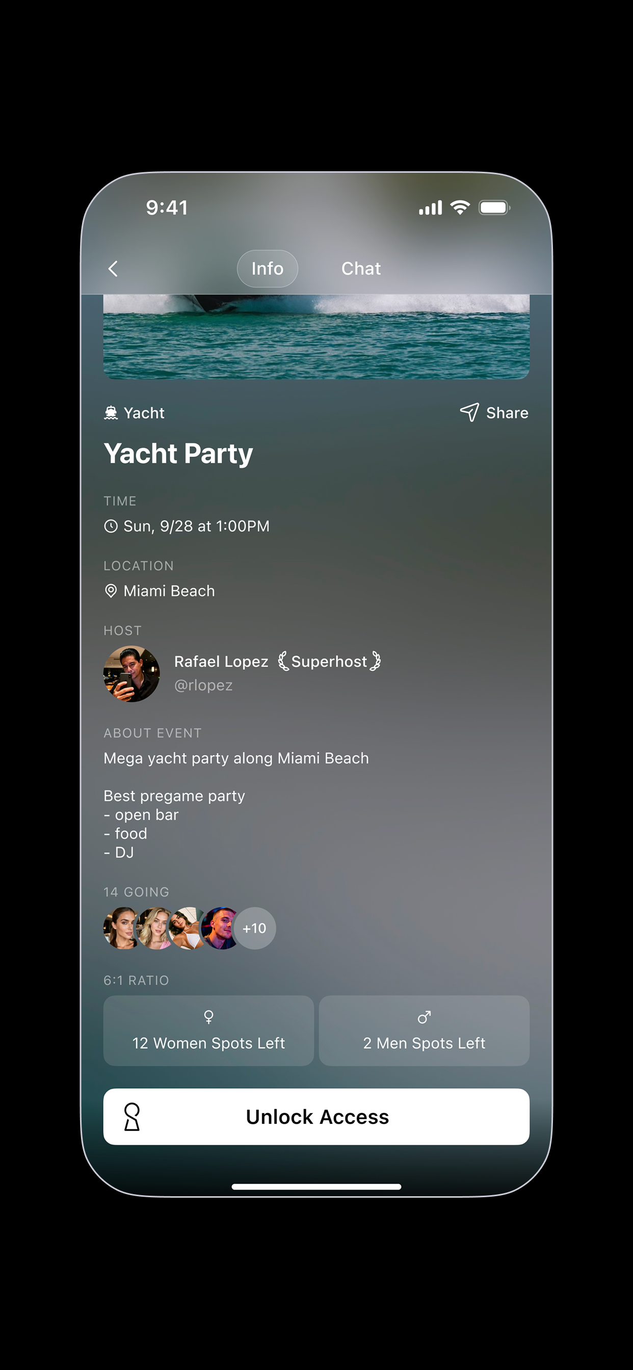 SECTIONS: TABLES & EVENTS screenshot 4