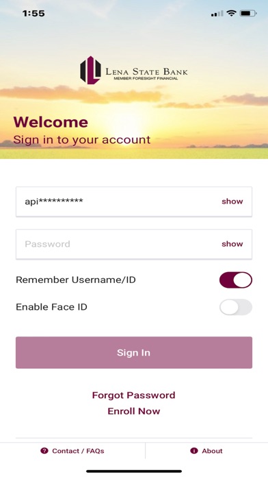Lena State Bank Mobile Banking Screenshot
