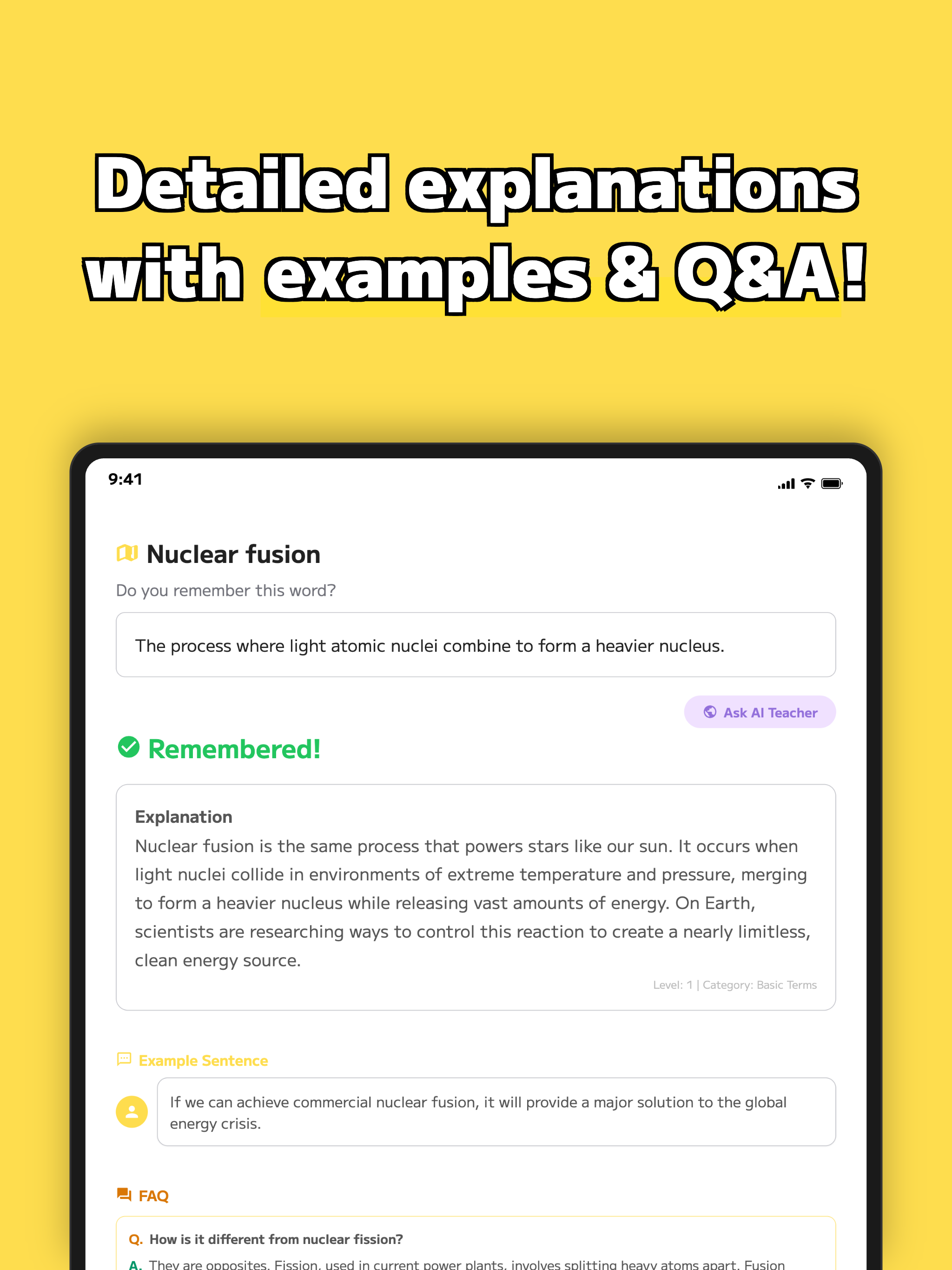 Fusion Vocab - Nuclear Energy