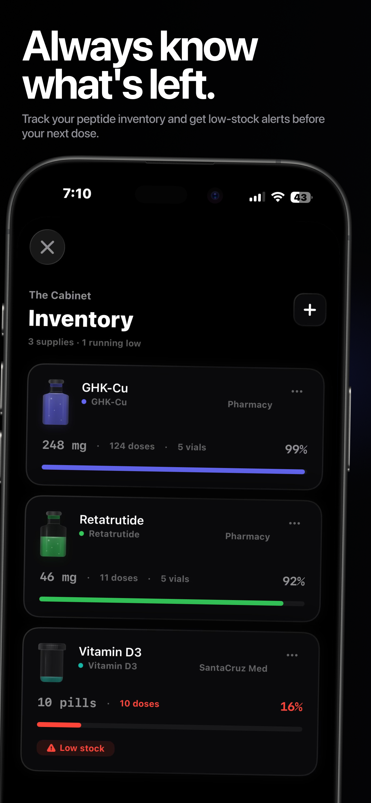 Dose: Peptide Tracker screenshot 2