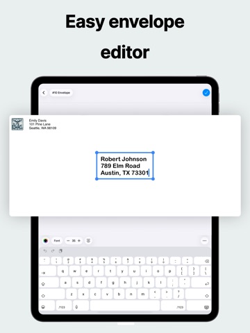 Envelope Printer Labels iPad screenshot