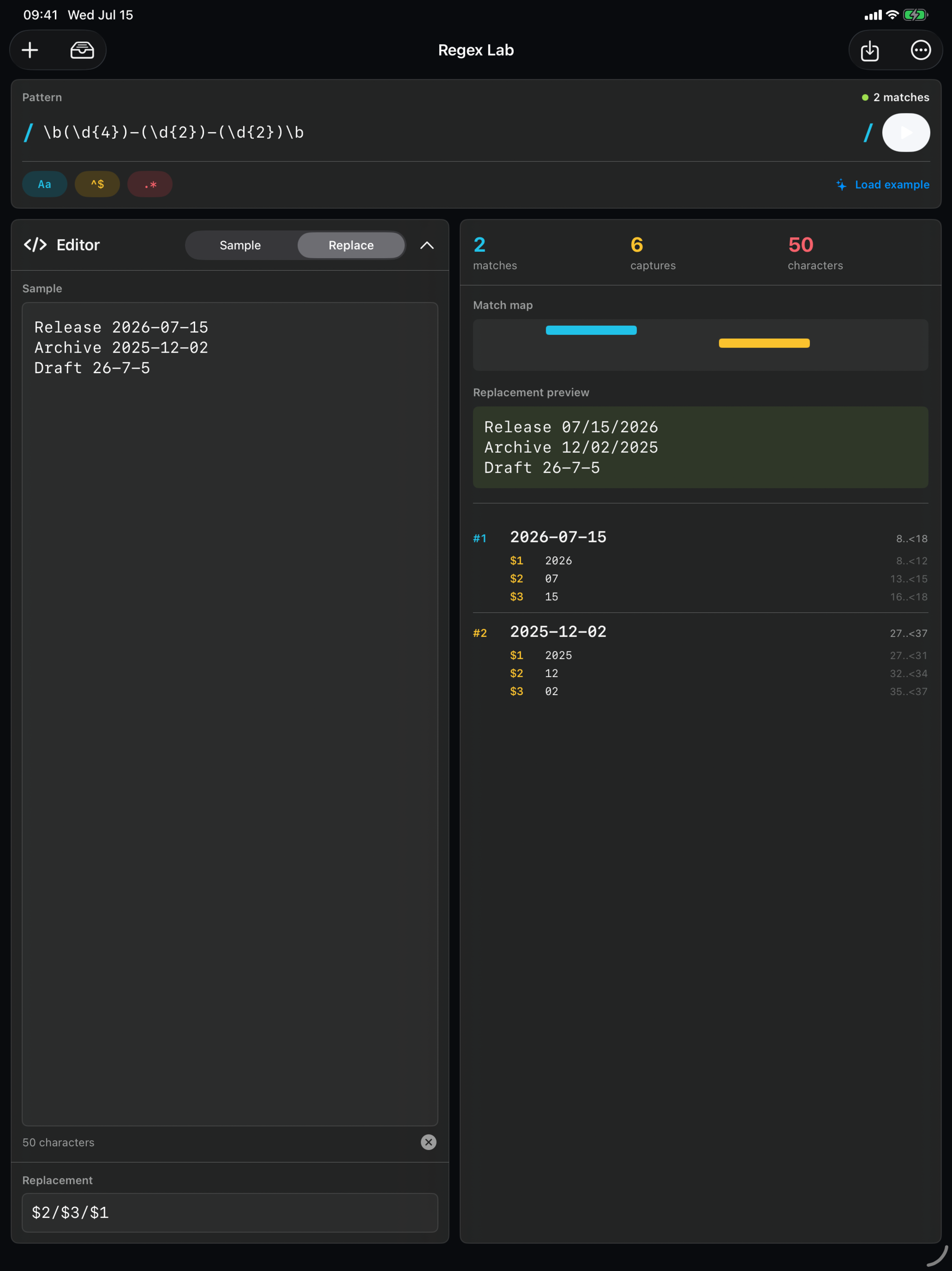 Regex Match Lab screenshot 6