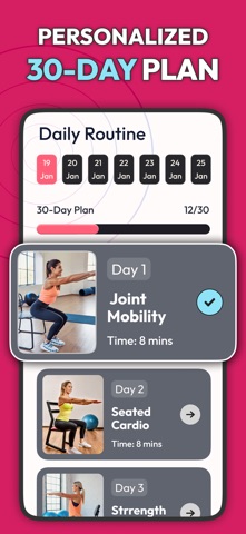 Chair Workout For Men:ChairFIT iPhone screenshot