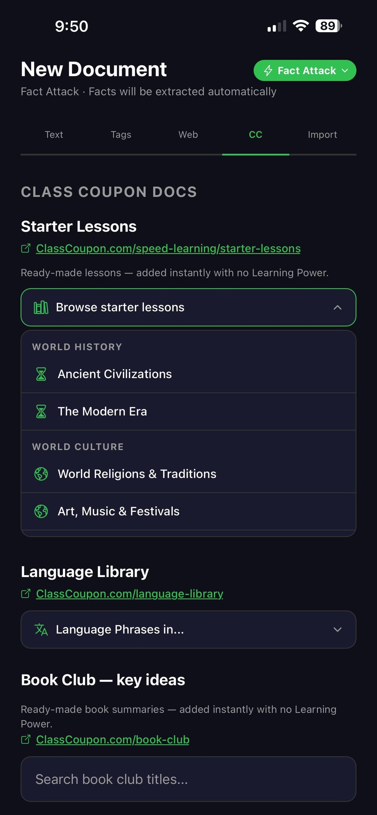 Screenshot 7 of Speed Learning App