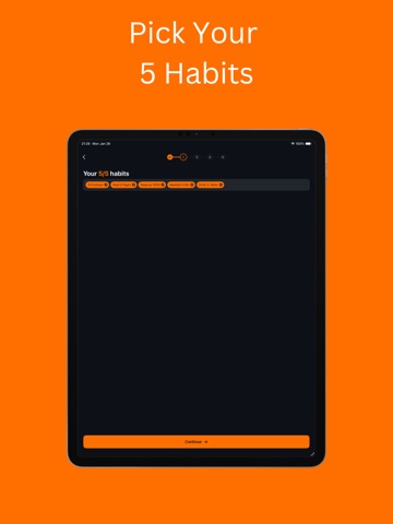 Habit Tracker - 5 Habits iPad screenshot