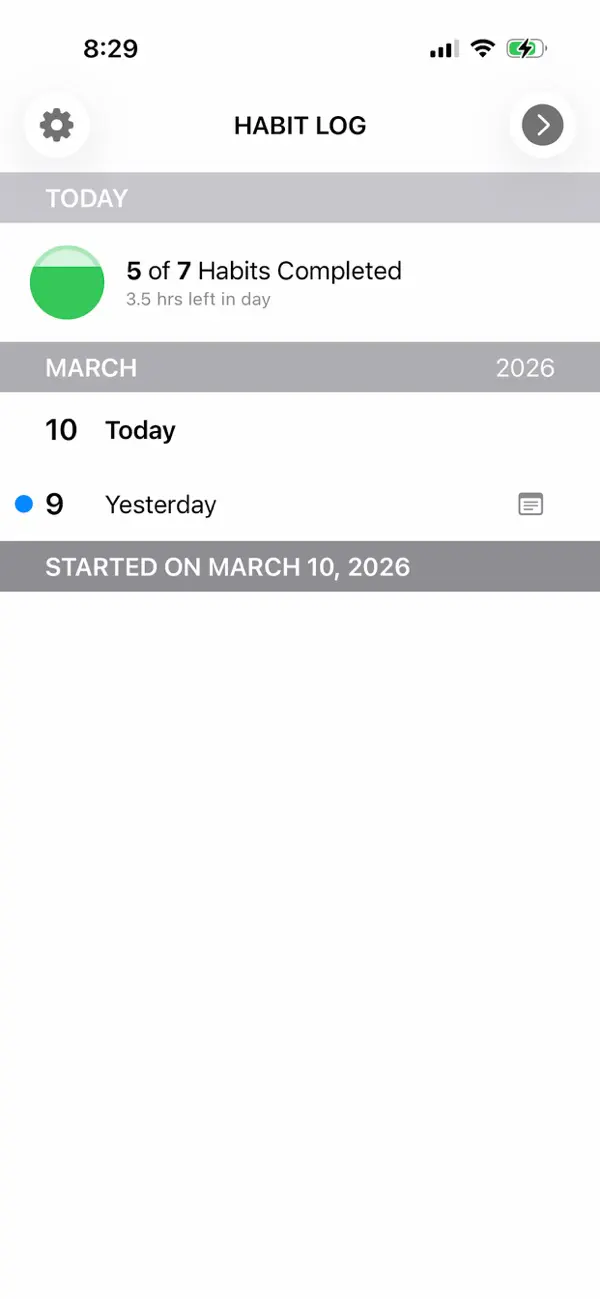 #3. Dayforge - Habit Tracker (iOS) By: Fishington Studios