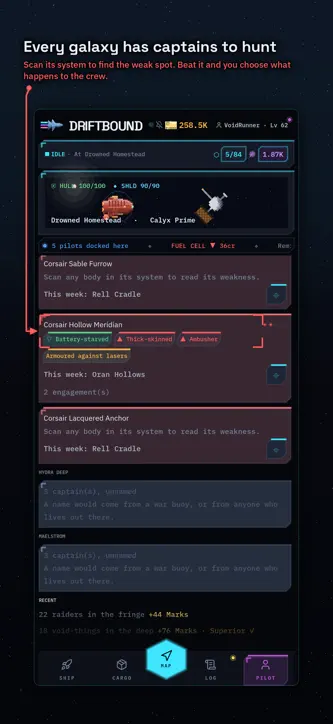 Driftbound: Idle Space RPG screenshot 4