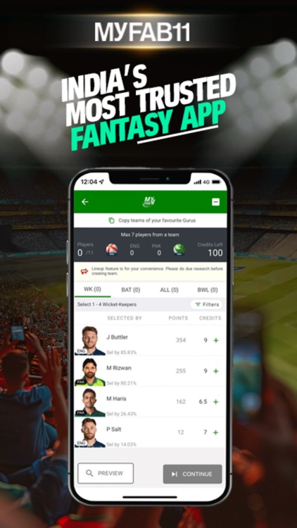 MyFab11 - Fantasy Cricket App screenshot-4