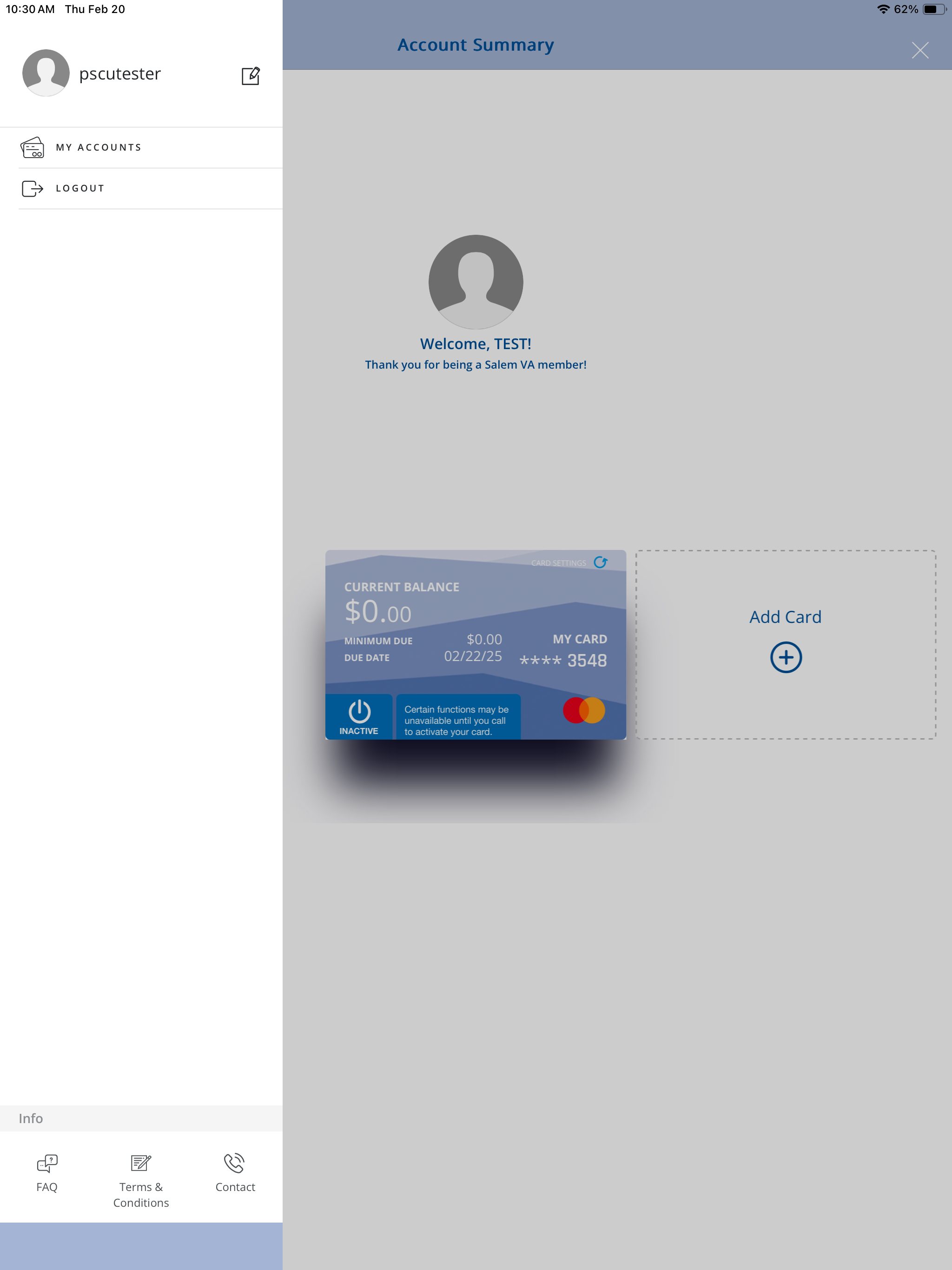 Salem VA FCU Cards