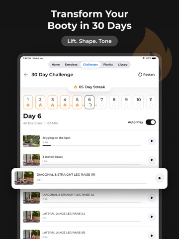 Butt Workout at Home - BootyQ iPad screenshot