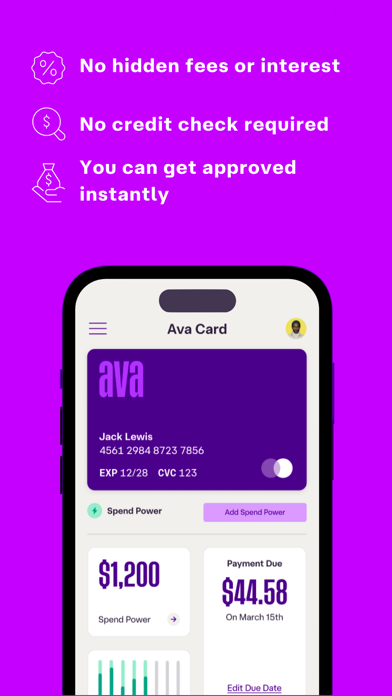 Ava: Build Credit History Fast Screenshot