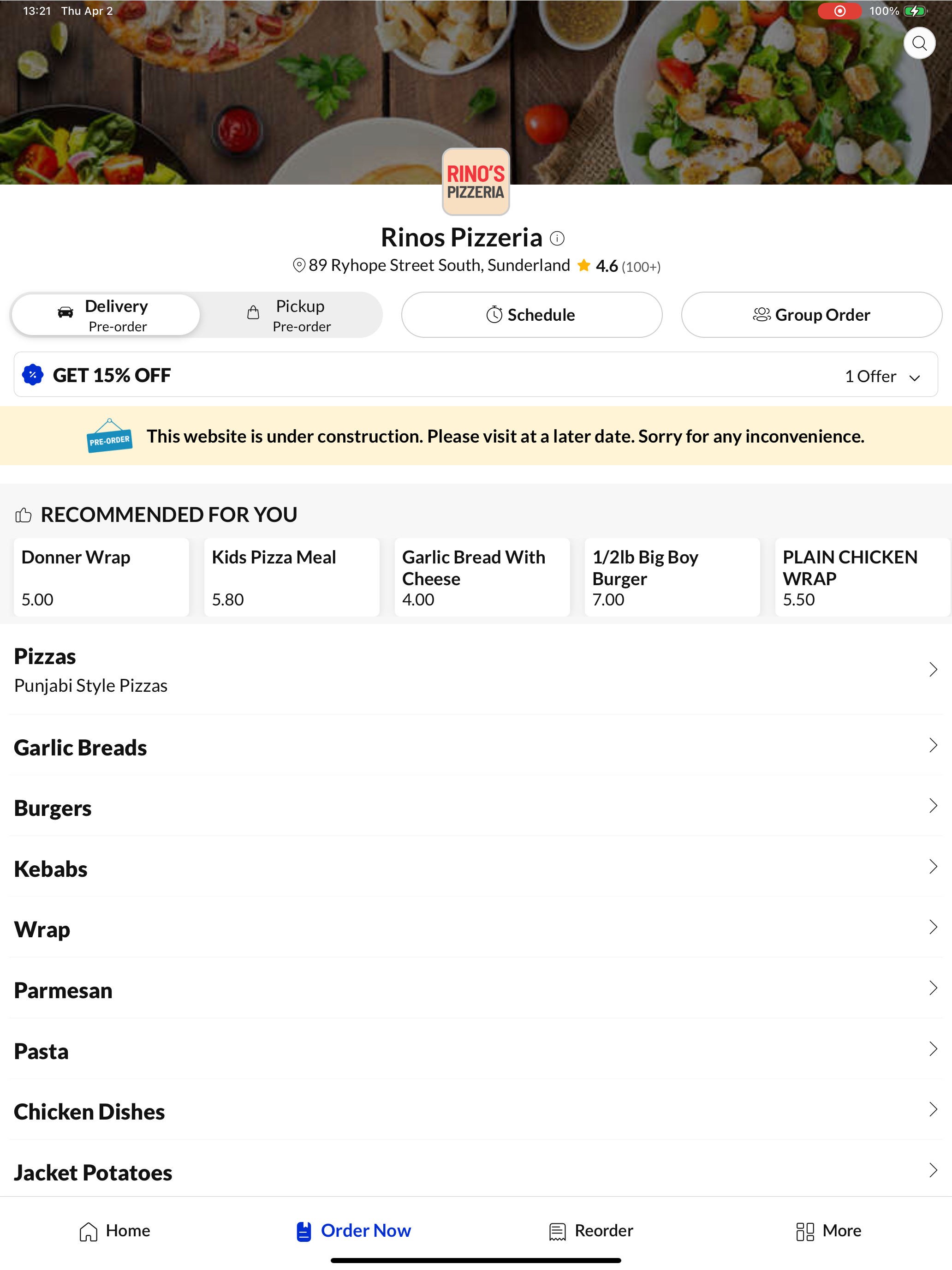 Rino's Pizzeria screenshot 6