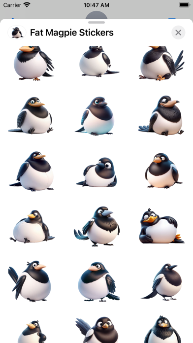 Screenshot #2 pour Fat Magpie Stickers