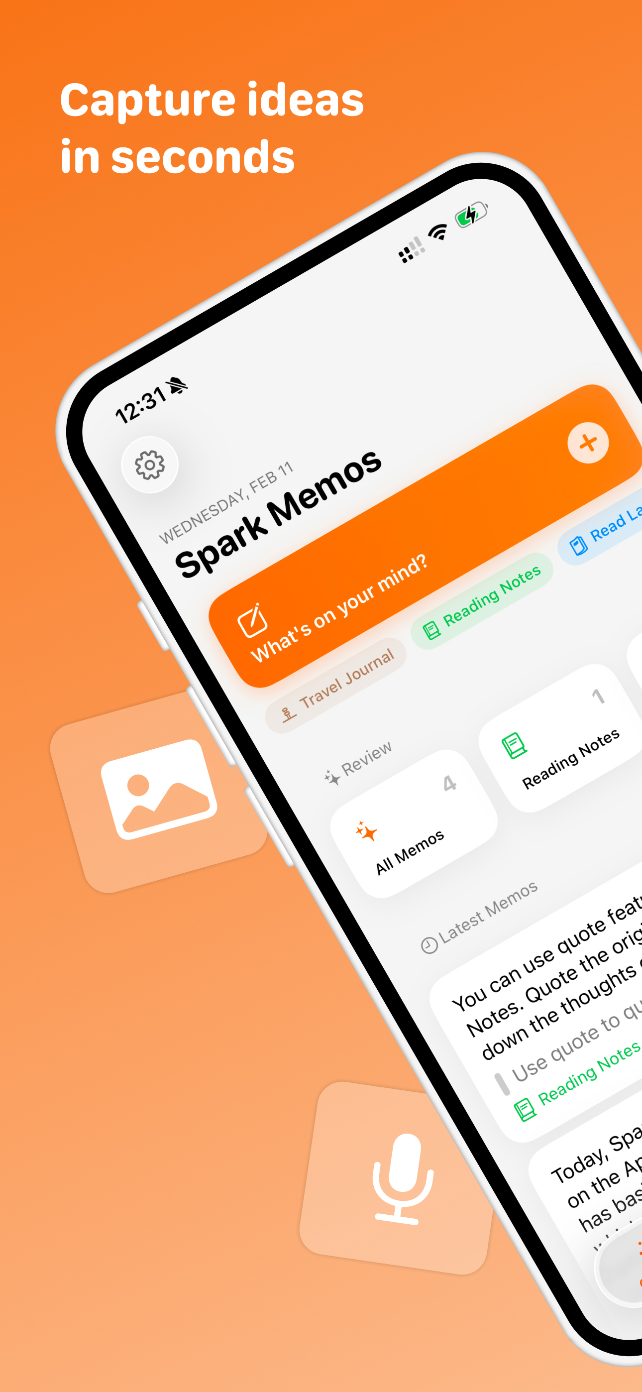Spark Memos - Capture ideas