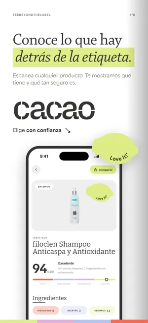 cacao: escáner de ingredientes screenshot 1