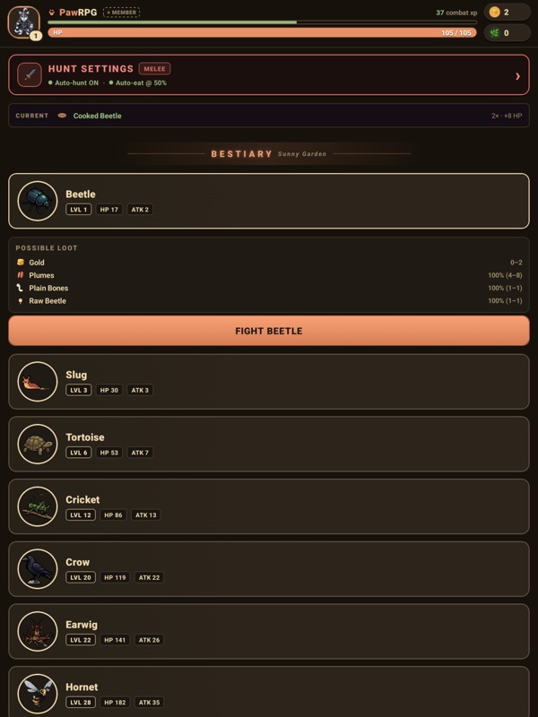 PawRPG: AFK Idle Text MMO RPG screenshot 8