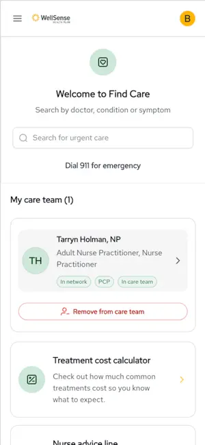 WellSense Health Plan screenshot 2