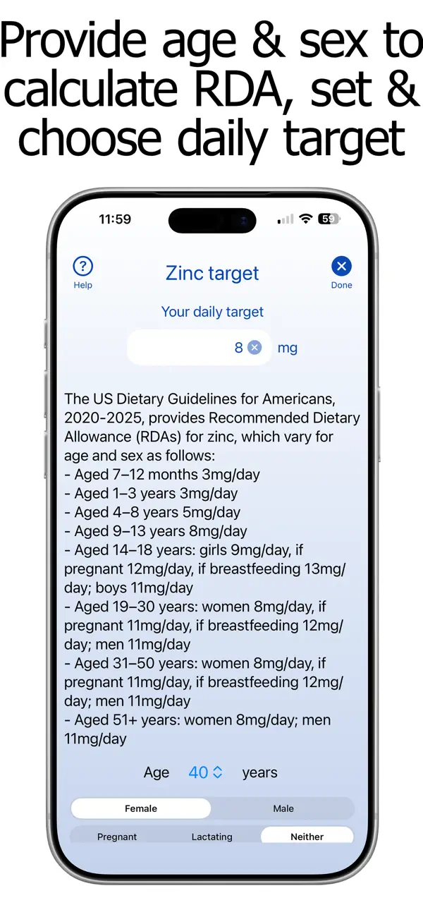 Screenshot #1 pour Zinc Counter and Tracker