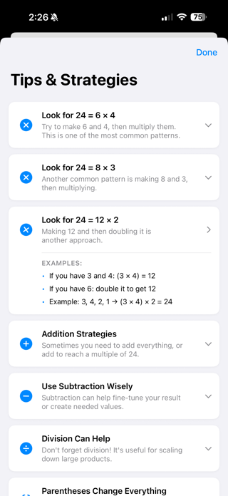 Make 24 Number game Screenshot 4 of 9